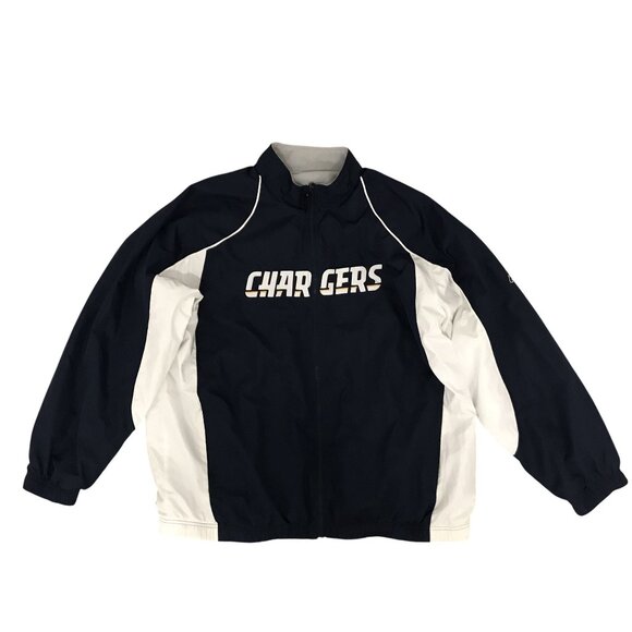 NFL LA Chargers MENS STARTER Jacket Reversable Full Zip Navy & Gray 3XL - Picture 10 of 11